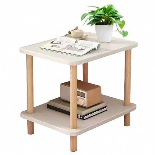 GHBXJX Klein Couchtisch Quadratisch Holz Beistelltisch, Modern Wohnzimmertisch mit Stauraum, Nachttische Couch Tisch für Wohnzimmer und Schlafzimmer, 40x40x53 cm, Weiß GHBXJX Klein Couchtisch Quadratisch Holz Beistelltisch, Modern Wohnzimmertisch mit Stauraum, Nachttische Couch Tisch für Wohnzimmer und Schlafzimmer, 40x40x53 cm, Weiß von GHBXJX