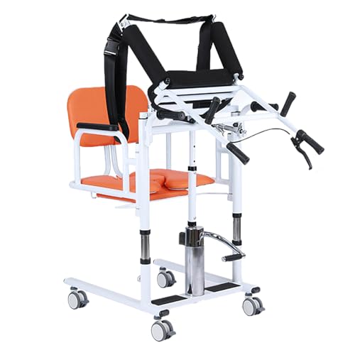 GHCCDAM Hydraulischer Patientenlifter Transferstuhl, Höhenverstellbare Transportrollstuhl Mit Tischplatte, Multifunktions-Senioren-Hydraulik Lifter, Höhenverstellbarer Behinderten Dusch Stuhl von GHCCDAM