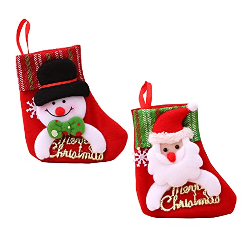 GHEART Weihnachtsstrümpfe, Nikolausstrümpfe, Weihnachtssocken, Weihnachten Christmas Stocking für Weihnachtsbaum Kamin Deko, Kinder Familien Schneemann Weihnachtsmann Weihnachtsbaum,2er-Pack GHEART Weihnachtsstrümpfe, Nikolausstrümpfe, Weihnachtssocken, Weihnachten Christmas Stocking für Weihnachtsbaum Kamin Deko, Kinder Familien Schneemann Weihnachtsmann Weihnachtsbaum,2er-Pack von GHEART