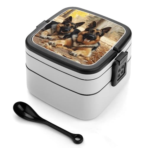 Bento-Box für Erwachsene, stapelbar, 2 Schichten, wiederverwendbar, auslaufsicher, Lunchbehälter für Erwachsene, Reisen, 940 ml, Lunchbox mit Löffel, tragbare Bento-Boxen, mikrowellen- und Bento-Box für Erwachsene, stapelbar, 2 Schichten, wiederverwendbar, auslaufsicher, Lunchbehälter für Erwachsene, Reisen, 940 ml, Lunchbox mit Löffel, tragbare Bento-Boxen, mikrowellen- und von GHENBLT