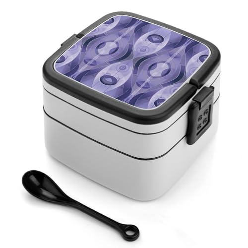 Bento-Box für Erwachsene, stapelbar, 2 Schichten, wiederverwendbar, auslaufsicher, Lunchbehälter für Erwachsene, Reisen, 940 ml, Lunchbox mit Löffel, tragbare Bento-Boxen, mikrowellengeeignet und Bento-Box für Erwachsene, stapelbar, 2 Schichten, wiederverwendbar, auslaufsicher, Lunchbehälter für Erwachsene, Reisen, 940 ml, Lunchbox mit Löffel, tragbare Bento-Boxen, mikrowellengeeignet und von GHENBLT