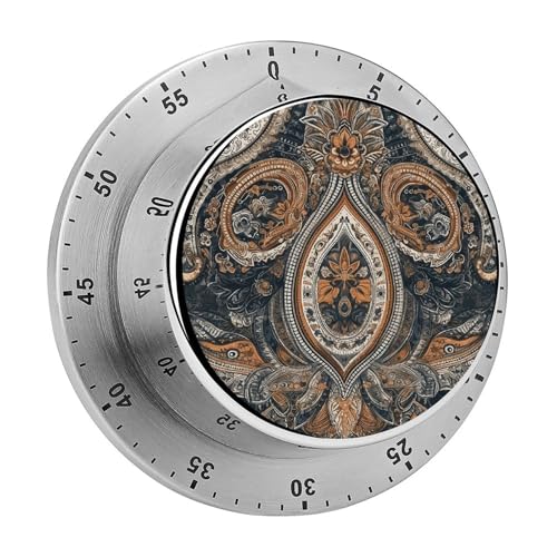 Blaue und orangefarbene Küchentimer, manuelle 60-Minuten-Aufzieh-Timer mit lautem Alarm, magnetische Rückseite, mechanische Küchentimer, keine Batterien erforderlich, Countdown-Timer zum Kochen und von GHENBLT
