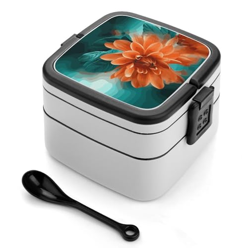 GHENBLT Bento-Box für Erwachsene, stapelbar, 2 Schichten, wiederverwendbar, auslaufsicher, Lunchbehälter für Erwachsene, Reisen, 940 ml, Lunchbox mit Löffel, tragbare Bento-Boxen, mikrowellen- und GHENBLT Bento-Box für Erwachsene, stapelbar, 2 Schichten, wiederverwendbar, auslaufsicher, Lunchbehälter für Erwachsene, Reisen, 940 ml, Lunchbox mit Löffel, tragbare Bento-Boxen, mikrowellen- und von GHENBLT