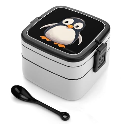 GHENBLT Niedliche Tier-Bento-Box für Erwachsene, stapelbar, 2 Schichten, wiederverwendbar, auslaufsicher, Lunchbehälter für Erwachsene, Reisen, 940 ml, Lunchbox mit Löffel, tragbare Bento-Boxen GHENBLT Niedliche Tier-Bento-Box für Erwachsene, stapelbar, 2 Schichten, wiederverwendbar, auslaufsicher, Lunchbehälter für Erwachsene, Reisen, 940 ml, Lunchbox mit Löffel, tragbare Bento-Boxen von GHENBLT