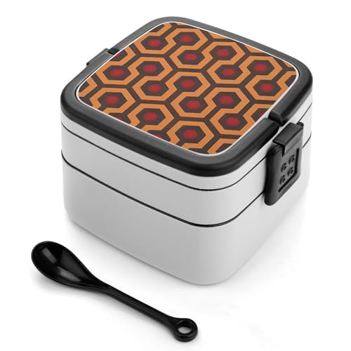 GHENBLT Shining Overlook Bento-Box für Erwachsene, stapelbar, 2 Schichten, wiederverwendbar, auslaufsicher, Lunchbehälter für Erwachsene, Reisen, 940 ml, Lunchbox mit Löffel, tragbare Bento-Boxen GHENBLT Shining Overlook Bento-Box für Erwachsene, stapelbar, 2 Schichten, wiederverwendbar, auslaufsicher, Lunchbehälter für Erwachsene, Reisen, 940 ml, Lunchbox mit Löffel, tragbare Bento-Boxen von GHENBLT