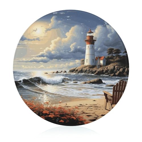 Glasschneidebrett aus gehärtetem Glas, Leuchtturm, Sandstrand, 20,3 x 20,3 cm, mit Gummifüßen, rutschfestes und hitzebeständiges Obstschneidebrett, kleine Schneidebretter, Geschenk für Küche/Bar Glasschneidebrett aus gehärtetem Glas, Leuchtturm, Sandstrand, 20,3 x 20,3 cm, mit Gummifüßen, rutschfestes und hitzebeständiges Obstschneidebrett, kleine Schneidebretter, Geschenk für Küche/Bar von GHENBLT