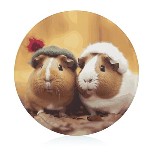Schneidebrett aus gehärtetem Glas, Motiv: Meerschweinchen, 20,3 x 20,3 cm, mit Gummifüßen, rutschfestes und hitzebeständiges Obstschneidebrett, kleines Schneidebrett, Geschenk für Küche/Bar/Camping Schneidebrett aus gehärtetem Glas, Motiv: Meerschweinchen, 20,3 x 20,3 cm, mit Gummifüßen, rutschfestes und hitzebeständiges Obstschneidebrett, kleines Schneidebrett, Geschenk für Küche/Bar/Camping von GHENBLT
