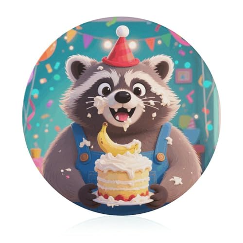 Schneidebrett aus gehärtetem Glas, Motiv: Waschbär, 20,3 x 20,3 cm, mit Gummifüßen, rutschfestes und hitzebeständiges Obstschneidebrett, kleines Schneidebrett, Geschenk für Küche/Bar/Camping/Hochzeit Schneidebrett aus gehärtetem Glas, Motiv: Waschbär, 20,3 x 20,3 cm, mit Gummifüßen, rutschfestes und hitzebeständiges Obstschneidebrett, kleines Schneidebrett, Geschenk für Küche/Bar/Camping/Hochzeit von GHENBLT