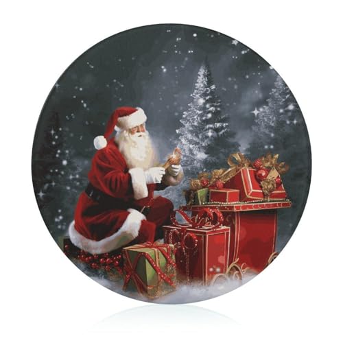 Schneidebrett aus gehärtetem Glas mit Aufschrift "Merry Christmas", 20,3 x 20,3 cm, rutschfeste und hitzebeständige Obstschneidebretter, kleine Schneidebretter, Geschenk für Küche/Bar/Camping/Hochzeit Schneidebrett aus gehärtetem Glas mit Aufschrift "Merry Christmas", 20,3 x 20,3 cm, rutschfeste und hitzebeständige Obstschneidebretter, kleine Schneidebretter, Geschenk für Küche/Bar/Camping/Hochzeit von GHENBLT