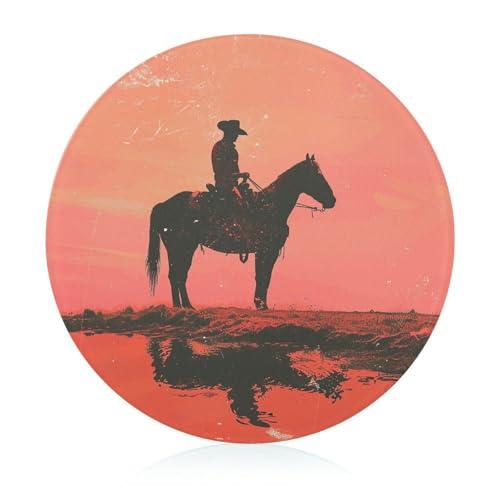 Schneidebrett aus gehärtetem Glas mit Reit-Silhouette, 20,3 x 20,3 cm, mit Gummifüßen, rutschfestes und hitzebeständiges Obstschneidebrett, kleine Schneidebretter, Geschenk für Küche/Bar/Camping Schneidebrett aus gehärtetem Glas mit Reit-Silhouette, 20,3 x 20,3 cm, mit Gummifüßen, rutschfestes und hitzebeständiges Obstschneidebrett, kleine Schneidebretter, Geschenk für Küche/Bar/Camping von GHENBLT