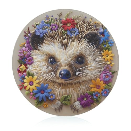 Schneidebrett aus gehärtetem Igel-Stickerei, Glas, 20,3 x 20,3 cm, mit Gummifüßen, rutschfestes und hitzebeständiges Obstschneidebrett, kleine Schneidebretter, Geschenk für Küche/Bar/Camping/Hochzeit Schneidebrett aus gehärtetem Igel-Stickerei, Glas, 20,3 x 20,3 cm, mit Gummifüßen, rutschfestes und hitzebeständiges Obstschneidebrett, kleine Schneidebretter, Geschenk für Küche/Bar/Camping/Hochzeit von GHENBLT