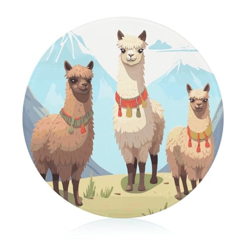 Schneidebrett aus gehärtetem Lama- und Alpaka-Glas, 20,3 x 20,3 cm, Schneidebrett mit Gummifüßen, rutschfestes und hitzebeständiges Obstschneidebretter, kleine Schneidebretter, Geschenk für Küche/Bar Schneidebrett aus gehärtetem Lama- und Alpaka-Glas, 20,3 x 20,3 cm, Schneidebrett mit Gummifüßen, rutschfestes und hitzebeständiges Obstschneidebretter, kleine Schneidebretter, Geschenk für Küche/Bar von GHENBLT