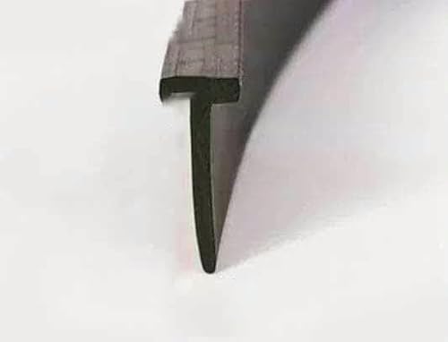 1/3/5 Meter Silikonkautschuk T-förmiger Dichtungsstreifen in voller Größe für Tür, Fenster, Glas, Spaltfüller, Geräuschdämmung, wasserdicht, winddicht, 12 x 5 mm von GHFNJYH