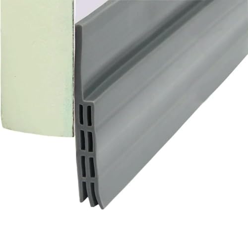1–4 Stück Tür-Staubstopper-Dichtungsstreifen, 1 m, TPE, selbstklebend, für Türspalte, Dichtungsstreifen, Akustikschaum, 5 Farben, Anti-Zugluftband, Grau, 1 Stück von GHFNJYH