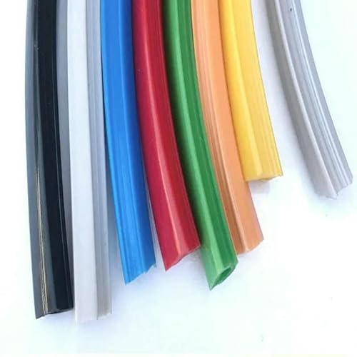 10 Meter 20/30/40/50 Serie 6 mm/8 mm/10 mm Flachdichtung für 2020 Aluminiumprofil, weiche Schlitzabdeckung/Plattenhalter, C-Träger-Maschine, Silber, 10 mm von GHFNJYH
