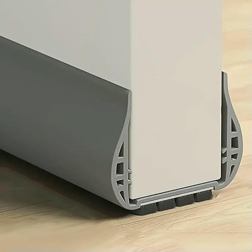 1PC Selbstklebender Türbodendichtungsstreifen Schlafzimmer PVC Zugluft Schalldichter Ausschluss Verhinderung Zugluftstopper Haustürdichtung-Grau von GHFNJYH