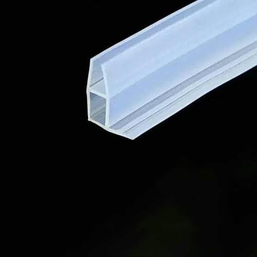 2 Meter verbreiterte F/h-Form Silikonkautschuk Rahmenlose Duschraumtür Fensterglasdichtungsstreifen Dichtungsstreifen für 6/8/10/12 mm Glas - Ecktyp - 8 mm - 2 m von GHFNJYH