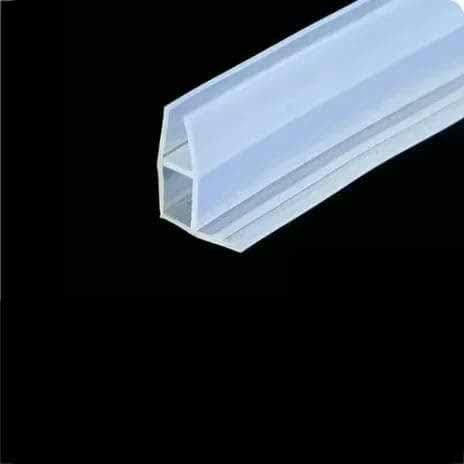 2 Meter verbreiterter F/h-förmiger Silikonkautschuk, rahmenloser Dichtungsstreifen für Duschraumtüren, Fenster, Glas für 6/8/10/12 mm Glas – Ecktyp daijiao – 6 mm – 2 m von GHFNJYH