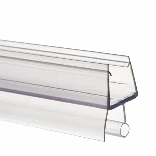 2 Stück PVC-Gummi-Glastürdichtungsstreifen 4 bis 12 mm rahmenlos Badewannen-Duschwand Dichtungsspalt Fenstertür Dichtungsstreifen Wasserstopper-6 mm transparent von GHFNJYH