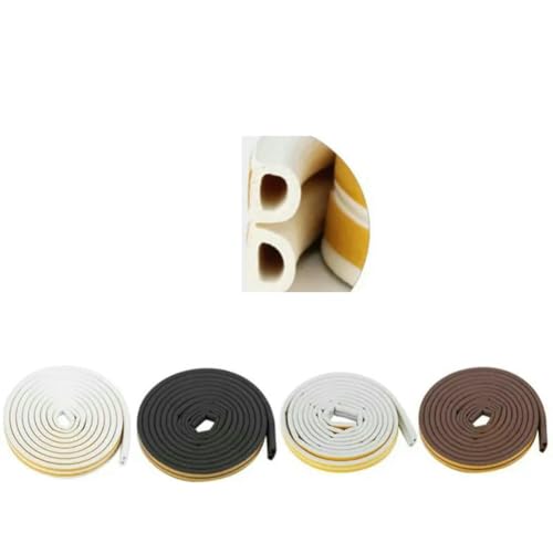 20–2 m D-Typ-Türdichtungsstreifen, Akustikschaum, winddicht, warm, Fensterdichtungsstreifen, Türunterspaltfüllung, Schalldämmstreifen, 9 x 6 mm, D-Typ, Grau, 5 m von GHFNJYH