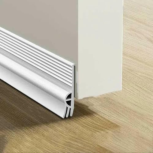 28/50 mm hohe Türunterseite, Dichtungsstreifen, winddicht, Staubschutz, Insektenschutz, selbstklebend, dreifach verdickt, Fensterdichtungsstreifen, klein, weiß, 1 m von GHFNJYH