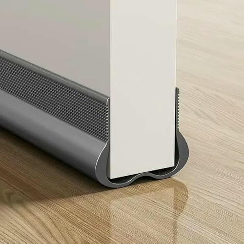 2PC/1PC PVC Flexibler Türbodendichtungsstreifen Untertür-Zugluftstopper-Dichtungsstreifen Rundumdichtung Wetterschutz-Zugluftschutz-Grau-1PC von GHFNJYH