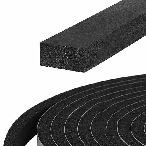 3/8 mm dickes Schaumstoffband, schalldämmendes selbstklebendes Dichtungsprofil, Antikollisionsdichtung, Stoßstangenstreifen, Schallisolierung für Tür und Fenster, Schwarz, 1 x 0,8 x 200 mm, 2 Rollen 3/8 mm dickes Schaumstoffband, schalldämmendes selbstklebendes Dichtungsprofil, Antikollisionsdichtung, Stoßstangenstreifen, Schallisolierung für Tür und Fenster, Schwarz, 1 x 0,8 x 200 mm, 2 Rollen von GHFNJYH