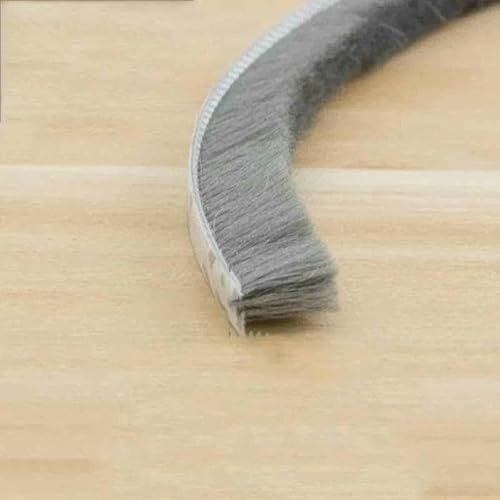 5/10/20M Selbstklebender Wolldichtungsstreifen, Tür- und Fensterisolierung aus Aluminiumlegierung, Schalldämmung und Kollisionsschutz-Grau 7 X 12 mm-5M von GHFNJYH
