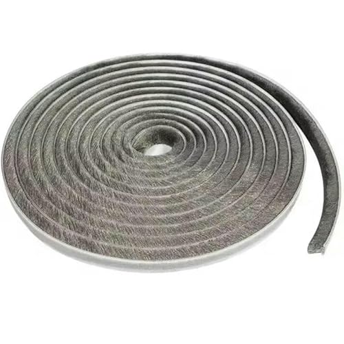 5/10M New Home Winddichtes Klebeband Dichtungsstreifen Flor Dichtungsstreifen Haustür Fenster Schalldämmung Staubstreifen Dichtungsstreifen-Grau-9x9mm-5M von GHFNJYH