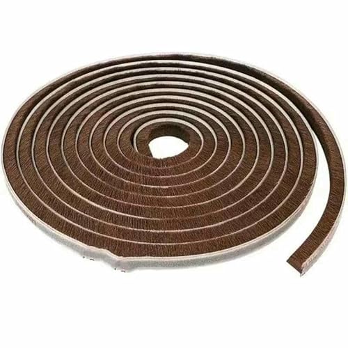 5/10M New Home Winddichtes Klebeband Dichtungsstreifen Flor Wetterstreifen Haustür Fenster Schalldämmung Staubstreifen Wetterstreifen-Braun-9x23.0mm-5M von GHFNJYH