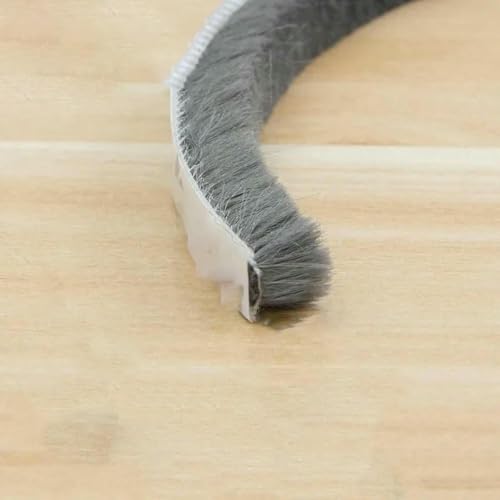 5/10M Selbstklebender Tür- und Fenster-Schallschutz aus Aluminiumlegierung, Windschutz, Kollisionsschutz, Staubdichtstreifen-9x9mm-grau-10M von GHFNJYH