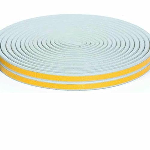 5M/10M Wetterschutz-Türdichtungsstreifen D/I/E/P Selbstklebendes Zugluftstopperband Fensterisolierung Geräuschgummi-Dichtungsstreifen-Grau-E (9mmx4.0mm)-5M (16.4ft) von GHFNJYH