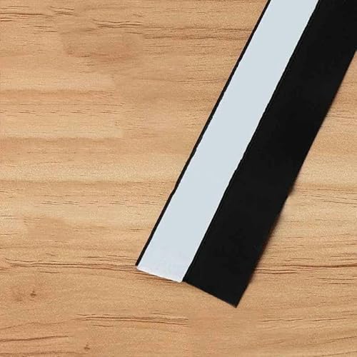 5M Duschraum-Glastür-Dichtungsstreifen Fenster-Winddichter Streifen Warme Badezimmertür Unterer Wasserblockierender Klebestreifen-35MM schwarz 5M von GHFNJYH