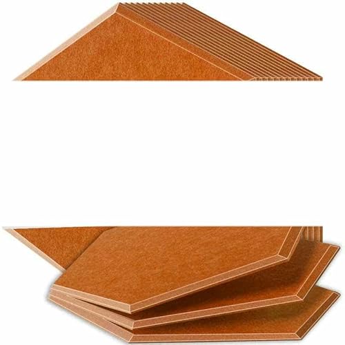6–18 Stück feuerfeste, schalldichte Wand, Studio-Akustikplatte, KTV-Akustikbehandlung, schallabsorbierendes Material, Türdichtungsstreifen – 07 Milchkaffee – 0,8 cm mittlere Dichte – klein von GHFNJYH