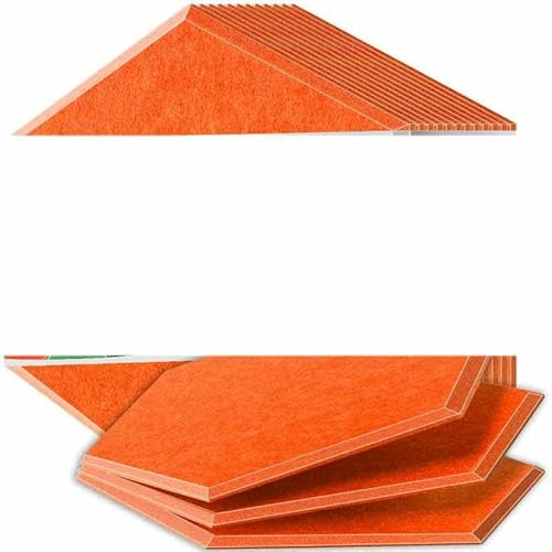 6–18 Stück feuerfeste, schalldichte Wand, Studio-Akustikplatte, KTV-Akustikbehandlung, schallabsorbierendes Material, Türdichtungsstreifen – 12 Mandarine – 0,8 cm mittlere Dichte – kleines von GHFNJYH
