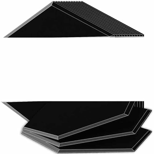 6–18 Stück feuerfeste, schalldichte Wand, Studio-Akustikplatte, KTV-Akustikbehandlung, schallabsorbierendes Material, Türdichtungsstreifen – 32 Schwarz – 0,8 cm mittlere Dichte – kleines S von GHFNJYH