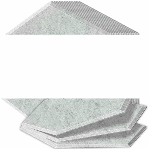 6–18 Stück feuerfeste, schalldichte Wand, Studio-Akustikplatte, KTV-Akustikbehandlung, schallabsorbierendes Material, Türdichtungsstreifen – 34 Silbergrau – 0,8 cm mittlere Dichte – großes von GHFNJYH