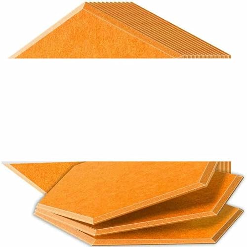 6–18 Stück feuerfeste, schalldichte Wandstudio-Akustikplatte, KTV-Akustikbehandlung, schallabsorbierendes Material, Türdichtungsstreifen – 06 Goldkupfer – 0,8 cm mittlere Dichte – großes S von GHFNJYH