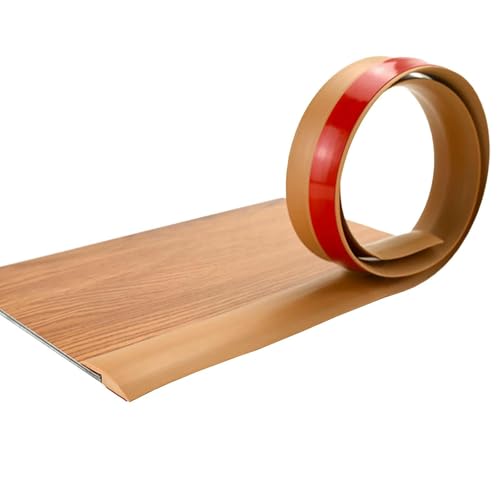Bodenübergangsleiste, selbstklebend, flach, Laminatboden-Abdeckleiste, breite Übergangsleiste, bodenhohe Randleiste, hellbraun Bodenübergangsleiste, selbstklebend, flach, Laminatboden-Abdeckleiste, breite Übergangsleiste, bodenhohe Randleiste, hellbraun von GHFNJYH
