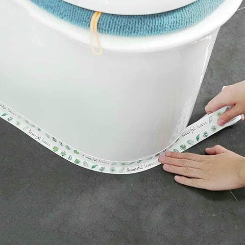 Dichtungsband für Bad und Küche, wasserdichtes und schimmelhemmendes Klebeband für Waschbecken und Toilette, einfach anzubringen und langlebig – grüne Blätter von GHFNJYH
