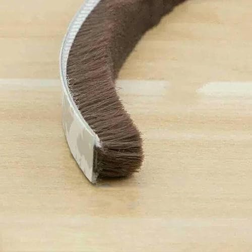 Fensterdichtungsstreifen Aluminiumlegierung Türen und Fenster Wollstreifen Glasspalt Türboden Rückseite Kleber Windabweiser Streifen Insektenband-Braun 9x9-10m Fensterdichtungsstreifen Aluminiumlegierung Türen und Fenster Wollstreifen Glasspalt Türboden Rückseite Kleber Windabweiser Streifen Insektenband-Braun 9x9-10m von GHFNJYH