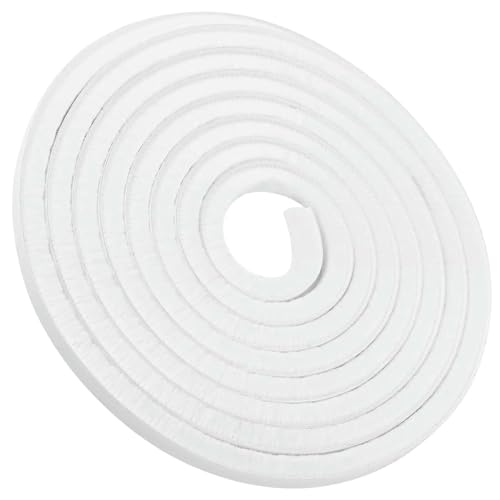 Filzbürstenstreifen, Dichtungsstreifen für Tür- und Fensterdichtungen, Schallschutz, Zugluftstopper, staubdicht, Schrank, Kleiderschrank, weiß, 9 x 9 mm, 10 m von GHFNJYH