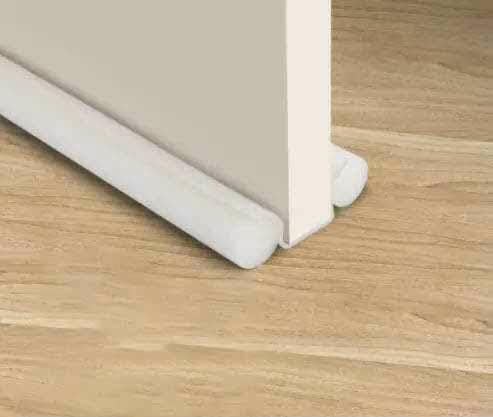 Flexible Türspalt-Unternahtabdichtung Badezimmertürdichtung Schalldichte Staubleiste Wasserdichter Schutzversiegelungsstopper Doppelhaft-Weiß-I-94CM von GHFNJYH