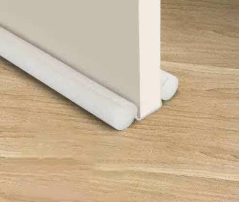 Flexible Türspalt-Unternahtabdichtung Badezimmertürdichtung Schalldichte Staubleiste Wasserdichter Schutzversiegelungsstopper Doppelhaft-Weiß-I-94CM von GHFNJYH