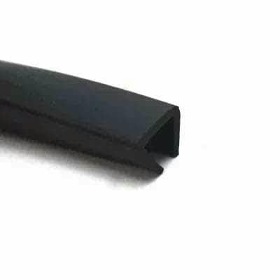 Gummi 1M Nut 0,5 bis 40mm U-förmige Gummikanten Dichtungsstreifen Schwarz Schutzkantendichtung Für Autotüren, Glas, Metallplatte-flach-14x12mm-2meter von GHFNJYH