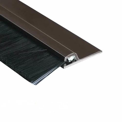 Harter PVC-Türstopper, insektensicher, nagetiersicher, Türbodendichtungsstreifen, winddichter und schalldichter Streifen, geschwungener Dichtungsstreifen-Braun-45mm-1M von GHFNJYH