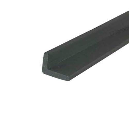 Kundenspezifischer L-Dichtungsstreifen aus massivem Silikonkautschuk, Winkel-Eckenschutz, Kollisionsvermeidungsdichtung, 5 x 7 mm, Schwarz-Schwarz-L-1M von GHFNJYH