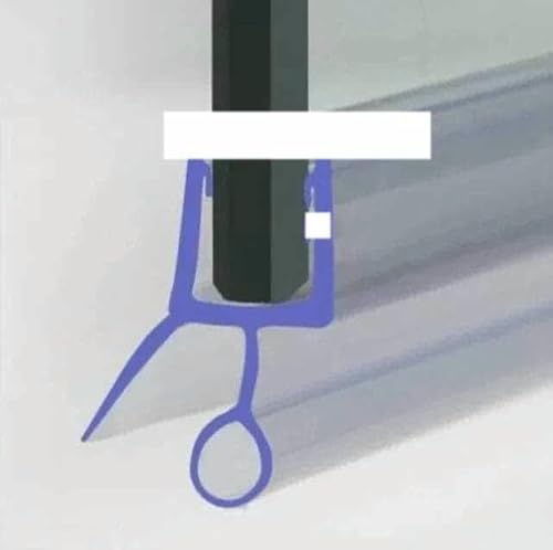 Neue Duschtürdichtung, Badewannenabtrennung, Duschstreifendichtung oder Abtrennungen für Türen mit 4–6 mm Glas, Dichtungslücken, Heimwerkerbedarf, 10 mm Lücke, für 4–6 mm Glas, 4 Stück, 50 cm von GHFNJYH