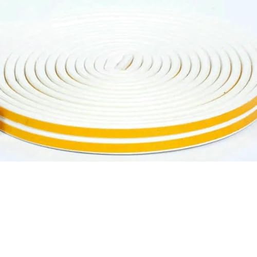 Neue selbstklebende Tür- und Fensterdichtung aus Stahl für Schiebetüren, staubdicht, insekten- und mückensicher und wasserdicht, Weiß, 5 m, Typ I, 9 mm x 2 mm von GHFNJYH