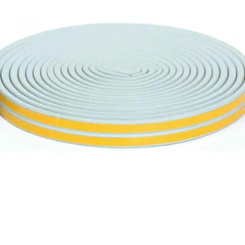 Neue selbstklebende Tür- und Fensterdichtung aus Stahl für Schiebetüren, staubdicht, insektensicher, mückensicher und wasserdicht, Grau, 5 m, Typ D, 9 mm x 6 mm von GHFNJYH